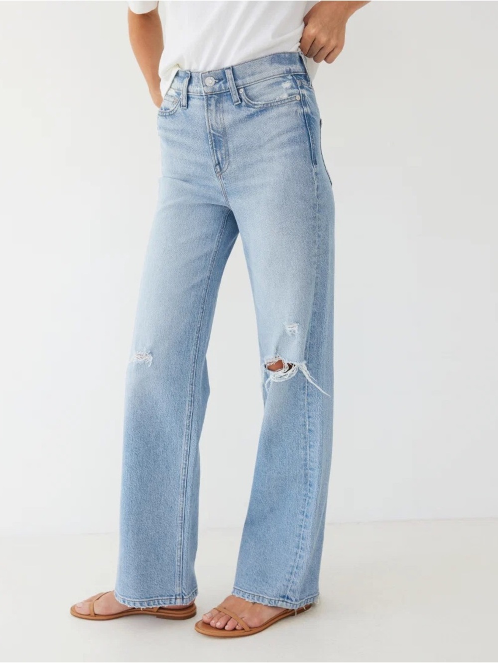 AYR The Secret Sauce Jeans Heirloom Light Wash Distressed Size 30